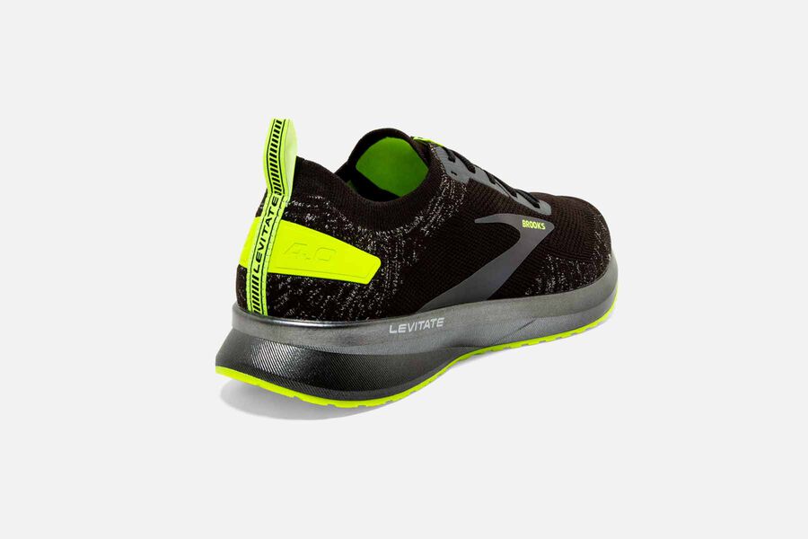 Brooks Running Shoes Mens Black/Green - Levitate 4 Road - 0615-MBAJU